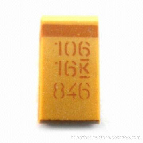 Tantalum Capacitor with 2,000hrs Lifespan Test and 4 to 50V Rated Voltage